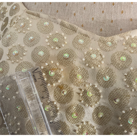 Nebiani Women's 18W Gold 2-Piece Dress Suit Formal Polka Dot STAIN ON FRONT - Picture 3 of 16